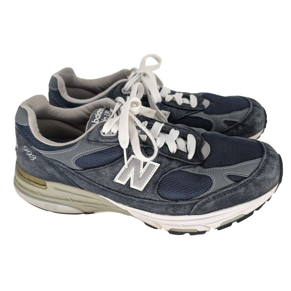 New Balance 993 Heritage Collection Men 10.5 Navy USA MR993NV Suede Running Shoe